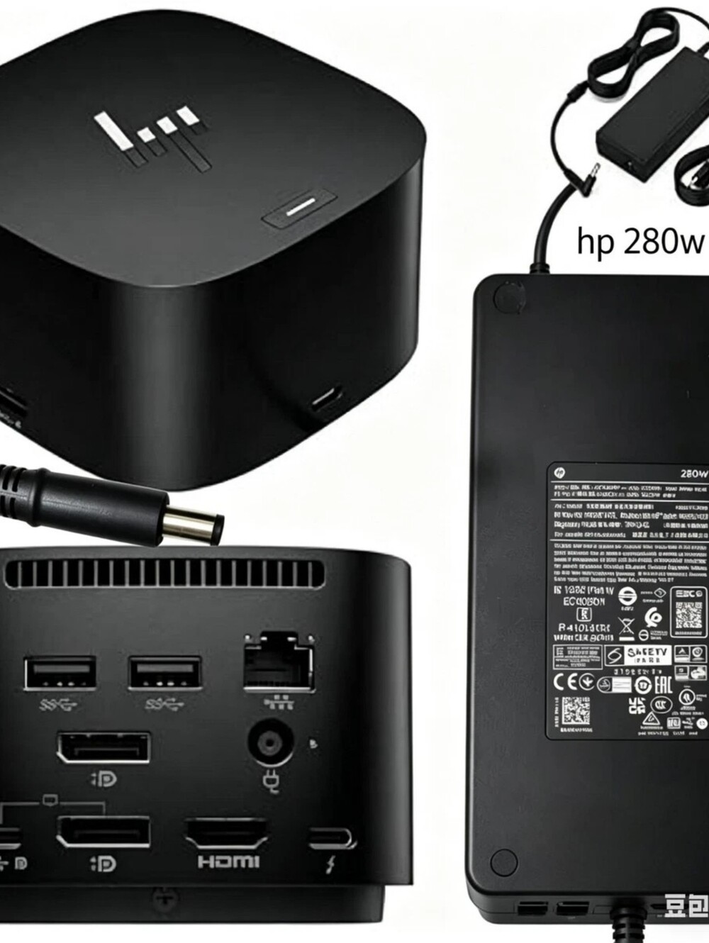 HP Black Multi-Port Docking Hub with Power Adapter